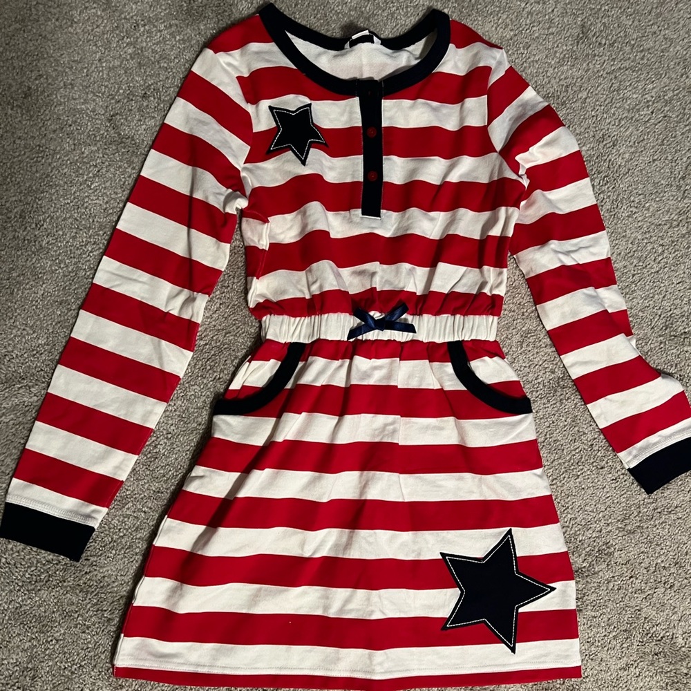 hartstrings red and white striped dress size 16, never used!